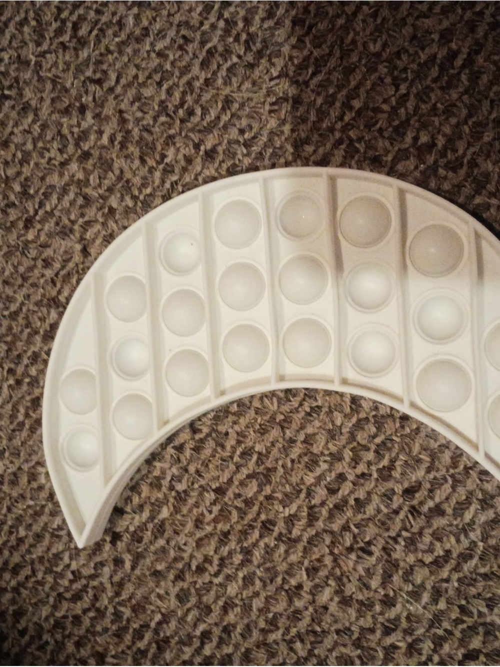 White Silicone Crescent Pop Fidget Toy - Home Accents